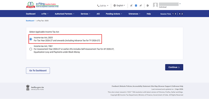 Select the Income-tax Act, 2025